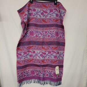 Woolmark Descours‎ Paris  Merino Laine Vierge Extra Fine Wool Scarf 70X24